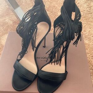 Gianvito Rossi Noelle 105mm fringed heels
